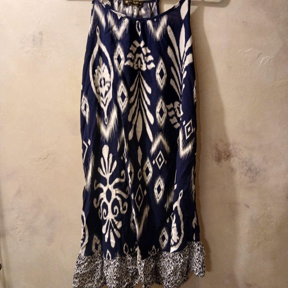 Tea Collection Navy & White Ikat-Print Girls' Sundress